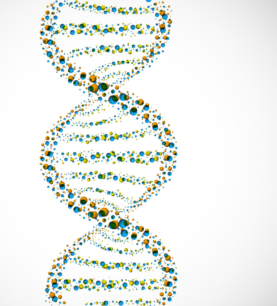 DNA molecule of spheres. Eps 10
